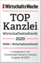 WirtschaftsWoche - TOP Kanzlei Wirtschaftsstrafrecht 2020 - PARK | Wirtschaftsstrafrecht.